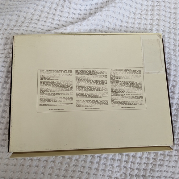 🎩 8.5"x11.5" Clover Leaf Cork Table Mat Set of 6 - Vintage - Picture 8 of 14